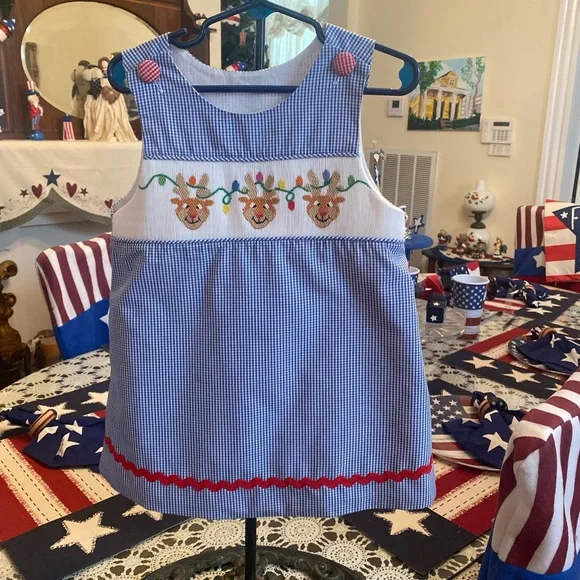 Remember Nguyen Smocked Toddler Girls Dress size 4T - Picture 6 of 16